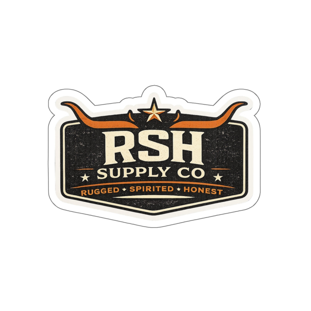 RSH Supply Co. Die-Cut Sticker – Rugged • Spirited • Honest