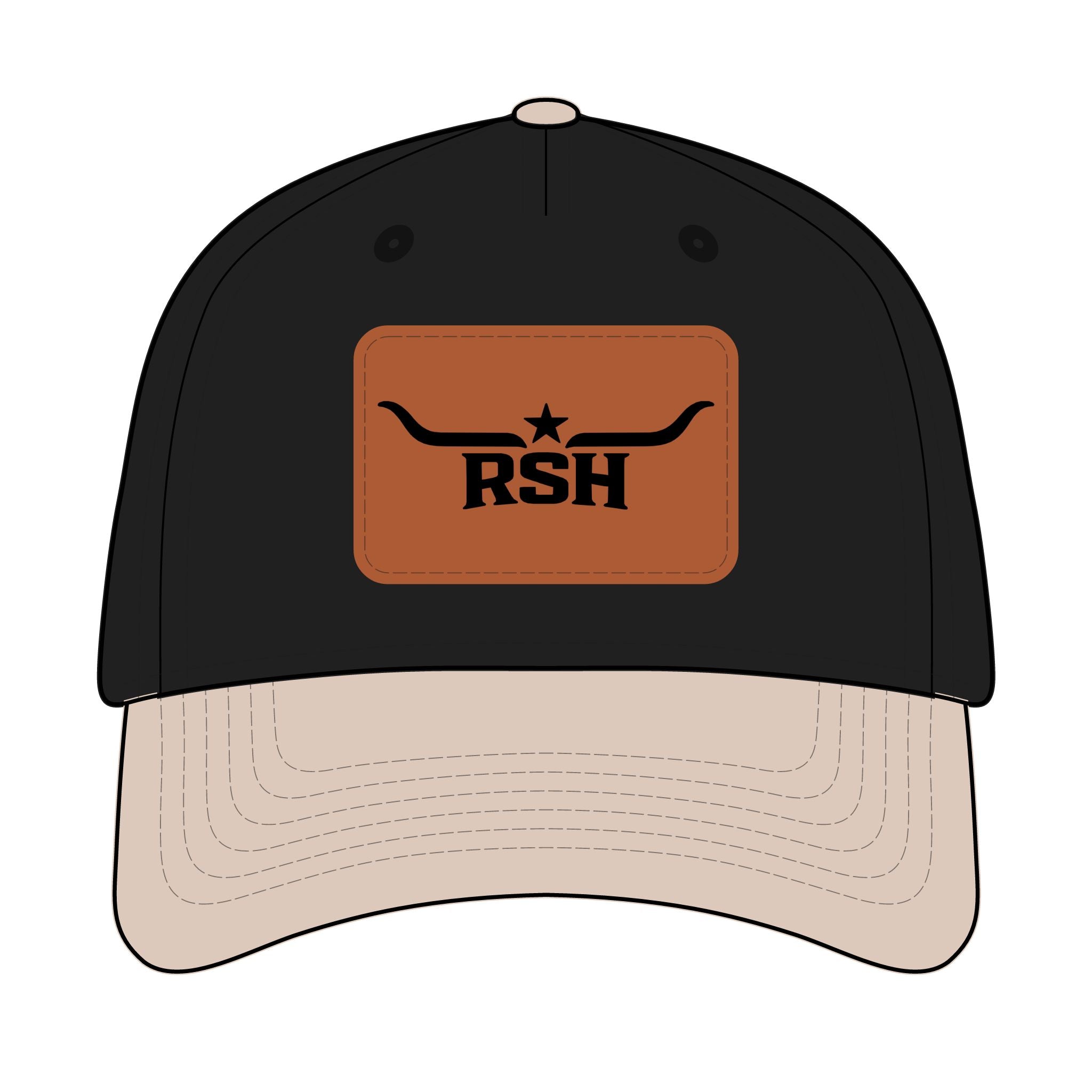 RSH Rugged Mid-Profile Baseball Cap – Leather Patch