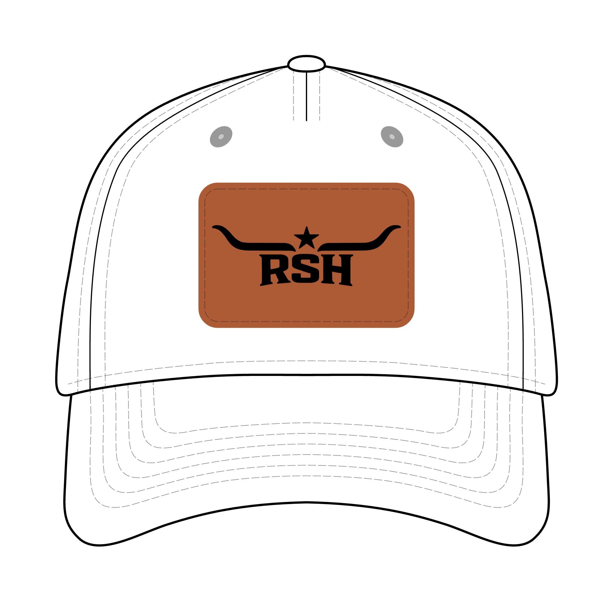 RSH Rugged Mid-Profile Baseball Cap – Leather Patch