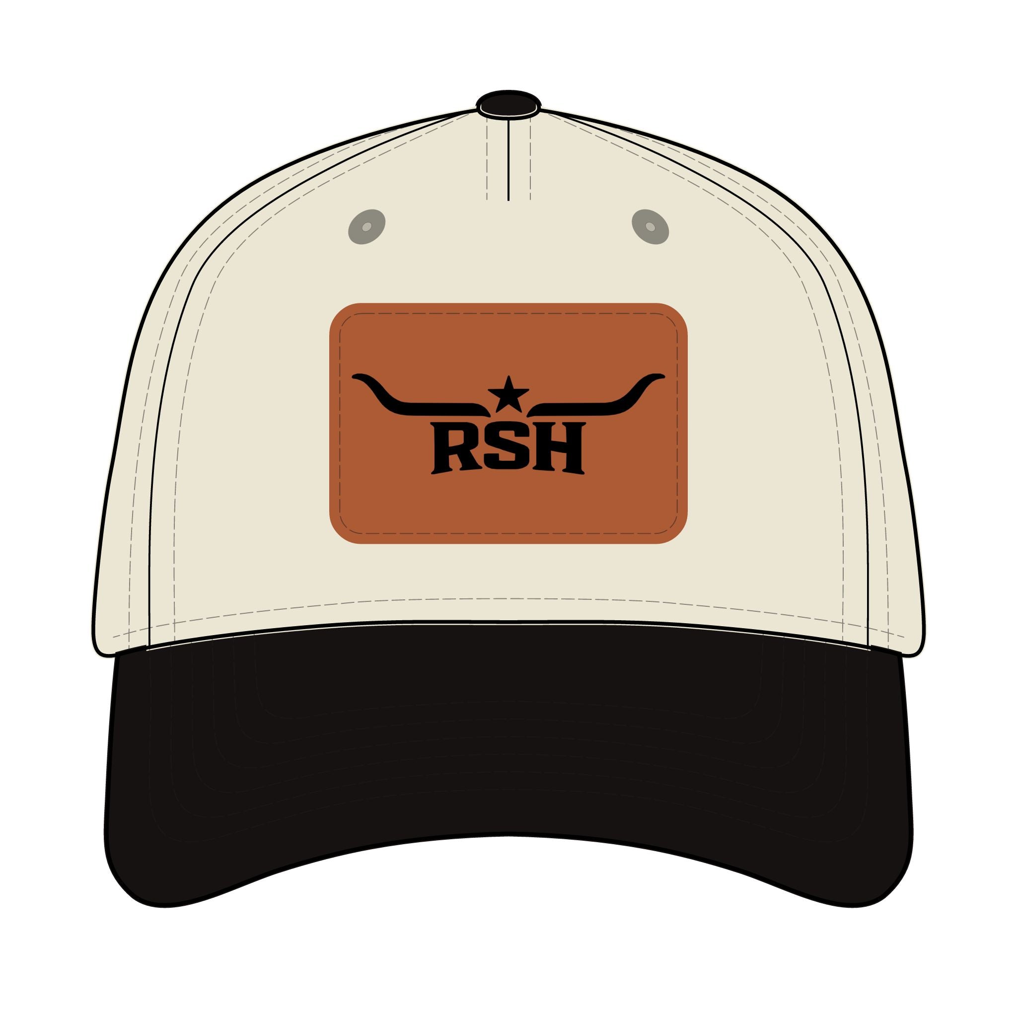 RSH Rugged Mid-Profile Baseball Cap – Leather Patch